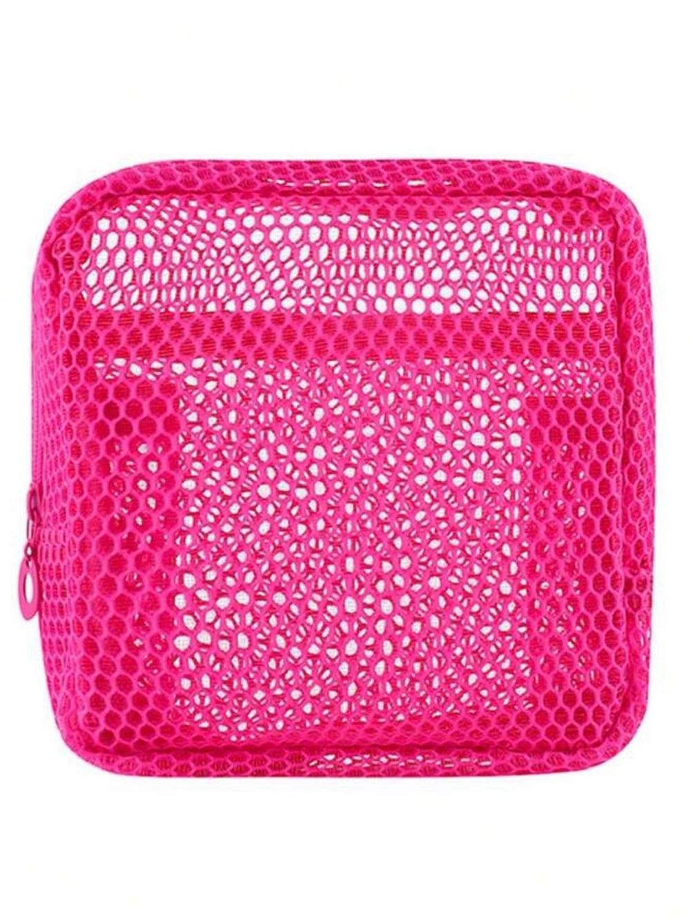Hot Pink Transparent Mesh Pouch